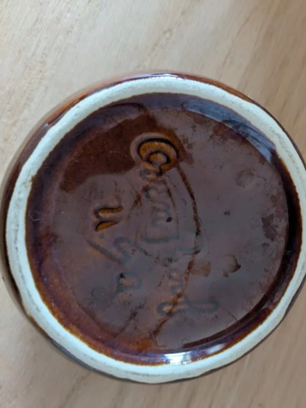 Hull Pottery Brown Drip Glaze Bean Pot/Sugar Bowl w/Lid